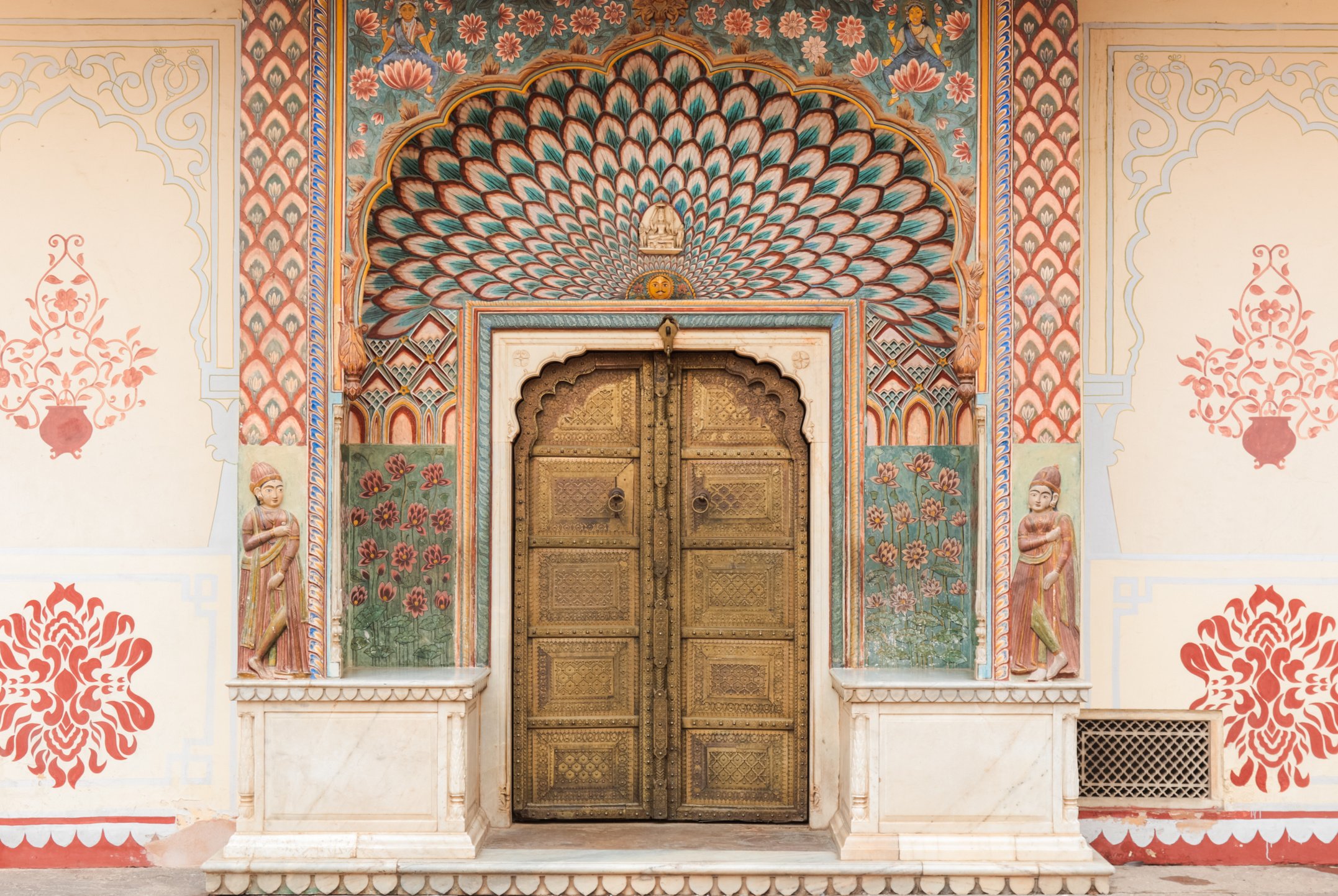 Indian Painted Door in Jaipur